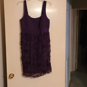 Purple sleeveless cocktail dress